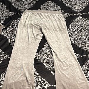 Silver Velour Lounge Pants